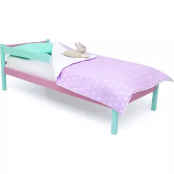 Детская кровать Бельмарко Svogen classic мятный-лаванда + бортик ограждение