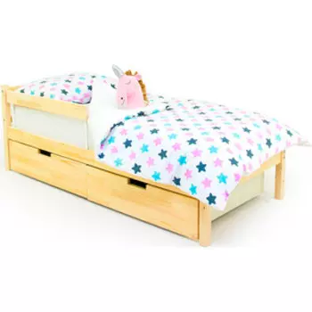 Детская кровать Бельмарко Svogen classic натура (без покрытия) + ящики 2 шт + бортик ограждение