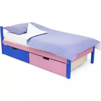 Детская кровать Бельмарко Svogen classic синий-лаванда + ящики 1 синий, 1 лаванда