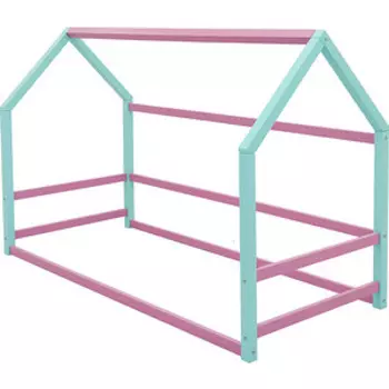 Детская кровать-домик Бельмарко Монтессори Svogen мятный-лаванда