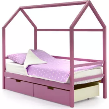 Детская кровать-домик Бельмарко Svogen лаванда + ящики 2 шт