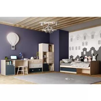 Детская Сильва Элиот комплектация 3 (НМ 041.67 + НМ 041.68 + НМ 041.73 + НМ 041.66) Баунти Песочный/ Белый Фасадный/ Маренго (TSLV0028)