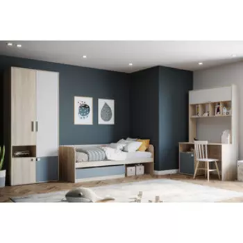 Детская Сильва Элиот комплектация 4 (НМ 041.68 + НМ 041.69 + НМ 041.70 + НМ 041.66) Баунти Песочный/ Белый Фасадный/ Маренго (TSLV0029)