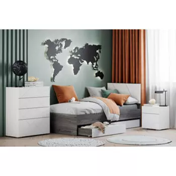 Детская Сильва Summit комплектация 3 (НМ 040.64 + НМ 013.61 + НМ 041.53) Меренга, Ясень Анкор темный,Белый текстурный (TSLV0031)