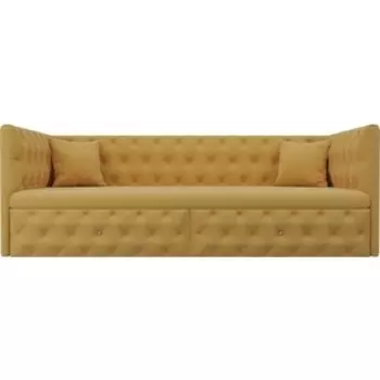 Детский диван АртМебель Найс микровельвет желтый