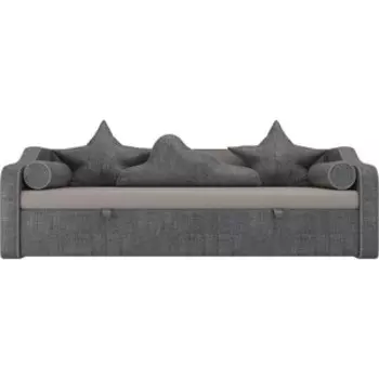 Детский диван-кровать АртМебель Рико рогожка бежевый серый