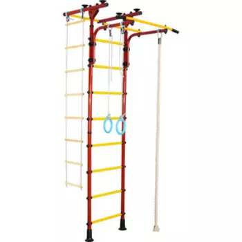 Детский спортивный комплекс Юный Атлет Пол - потолок - Т красный