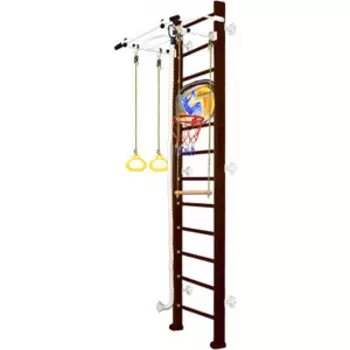 Детский спортивный комплекс Kampfer Helena Wall Basketball Shield №5 Шоколадный Высота 3 м белый антик турник