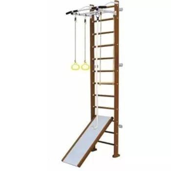 Детский спортивный комплекс Kampfer Ride Wall №2 Ореховый Высота 3 м белый турник