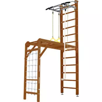 Детский спортивный комплекс Kampfer Union Ceiling №2 Ореховый Высота 3 м белый антик турник