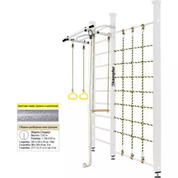 Детский спортивный комплекс Kampfer Winner Ceiling №6 Жемчужный Стандарт белый антик турник