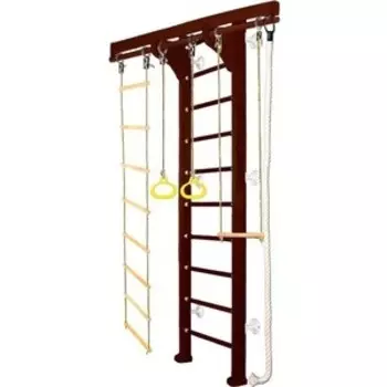 Детский спортивный комплекс Kampfer Wooden Ladder Wall №5 Шоколадный Стандарт белый