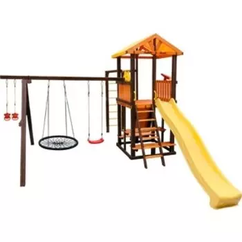 Детский спортивный комплекс PERFETTO SPORT ''Bari-7'' + качели ''Паутина''