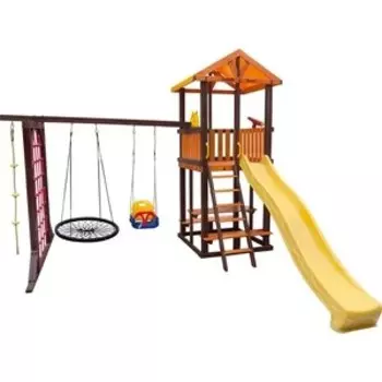 Детский спортивный комплекс PERFETTO SPORT ''Bari-9'' + качели ''Паутина''