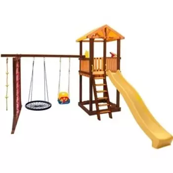 Детский спортивный комплекс PERFETTO SPORT Pitigliano-9 + качели Паутина