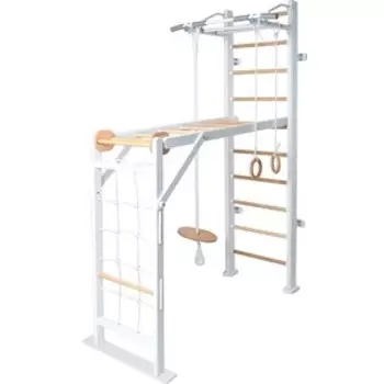 Детский спортивный комплекс PERFETTO SPORT Scala in legno 2 bianco-naturale PS-118