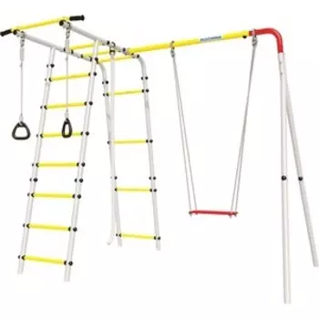 Детский спортивный комплекс Romana Лесная поляна 3 + ФАНЕРНЫЕ качели R 103.26.05 белый/желтый