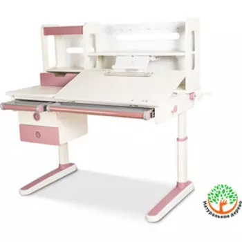 Детский стол Mealux Oxford Max PN BD-930 Max PN столешница белая (дерево)/накладки на ножках розовые