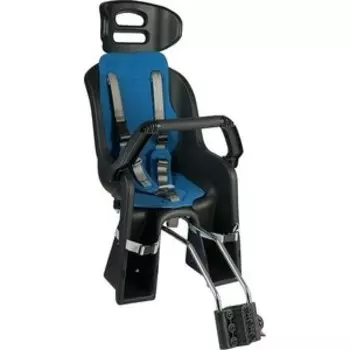 Детское велосипедное кресло SunnyWheel заднее SW - BC - 137 черное с синей накладкой