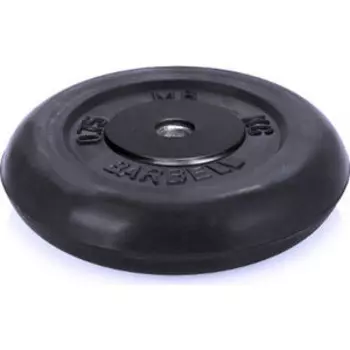 Диск обрезиненный MB Barbell 26 мм. 0.75 кг. черный ''Стандарт''