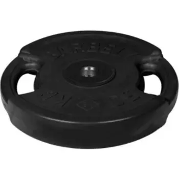 Диск олимпийский MB Barbell 51 мм. 50 кг. черный ''Евро-Классик с ручками''