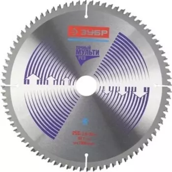 Диск пильный Зубр Точный-Мульти рез усиленный 255х30 мм 80Т (36907-255-30-80)