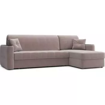 Диван Агат Ницца уголовой универсал НПБ 1.8 - Velutto 22 коричневый/накладка венге