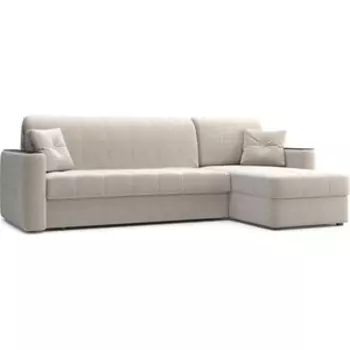 Диван Агат Ницца уголовой универсал НПБ 1.8 -Velutto 17 бежевый/накладка венге