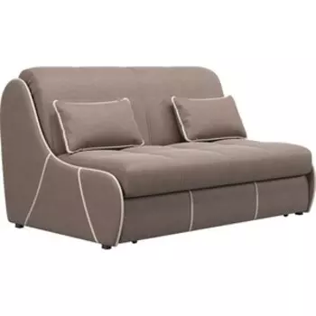 Диван Агат Рио 1.6 - Velutto 22 коричневый/кант кожзам Есо 276 бежевый