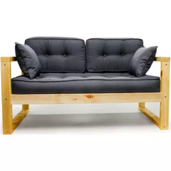 Диван Arsko Астер Мини сосна-черная рогожка