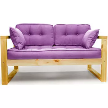 Диван Arsko Астер Мини сосна-фиолетовая рогожка