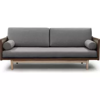 Диван Arsko Двалин орех-серая рогожка