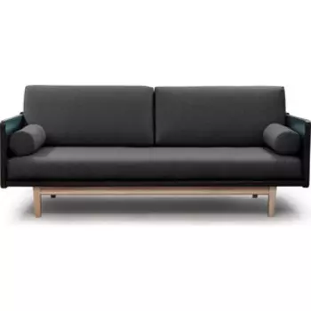 Диван Arsko Двалин венге-черная рогожка