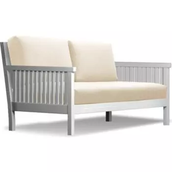 Диван Arsko Норман эмаль-белая рогожка