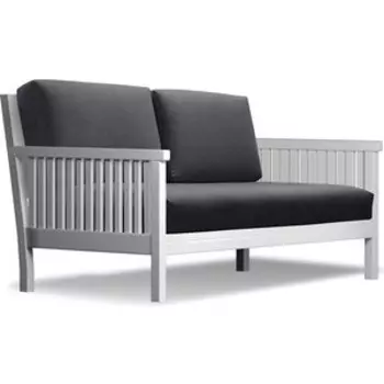 Диван Arsko Норман эмаль-черная рогожка