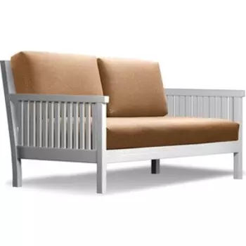 Диван Arsko Норман эмаль-коричневая рогожка