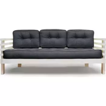 Диван Arsko Стоун бел дуб-черная рогожка