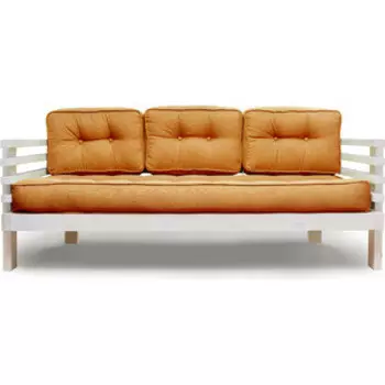 Диван Arsko Стоун бел дуб-оранжевая рогожка