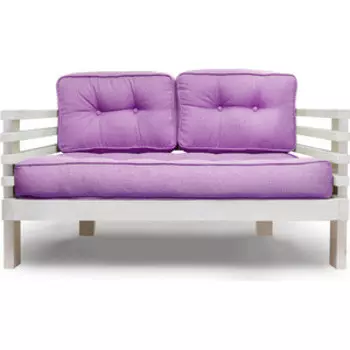 Диван Arsko Стоун Мини бел дуб-фиолетовая рогожка