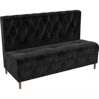 Диван АртМебель Бремен микровельвет черный