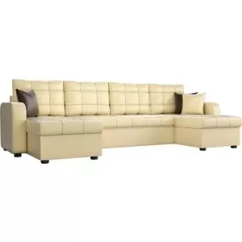 Диван АртМебель Ливерпуль экокожа бежевый П-образный