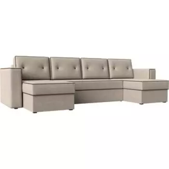 Диван АртМебель Принстон рогожка бежевый П-образный