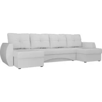 Диван АртМебель Сатурн экокожа белый П-образный