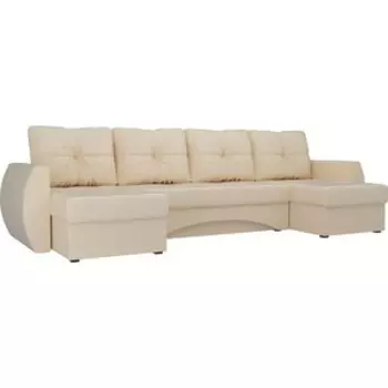 Диван АртМебель Сатурн экокожа бежевый П-образный
