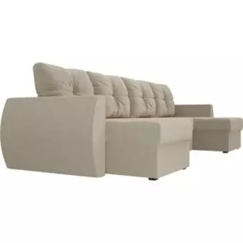 Диван АртМебель Сатурн микровельвет бежевый П-образный