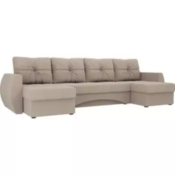 Диван АртМебель Сатурн рогожка бежевый П-образный