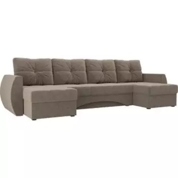 Диван АртМебель Сатурн велюр бежевый П-образный