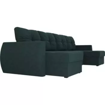 Диван АртМебель Сатурн велюр бирюза П-образный