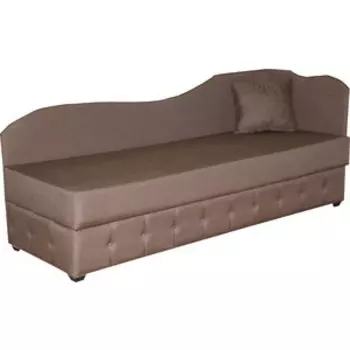 Диван АртМебель Тахта рогожка коричневый правый