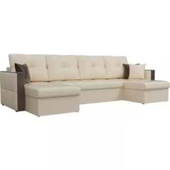 Диван АртМебель Валенсия экокожа бежевый П-образный